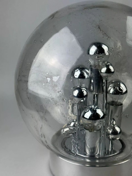 Image 1 of 60s 70s table lamp ball lamp Doria "Big Ball" glass space age design