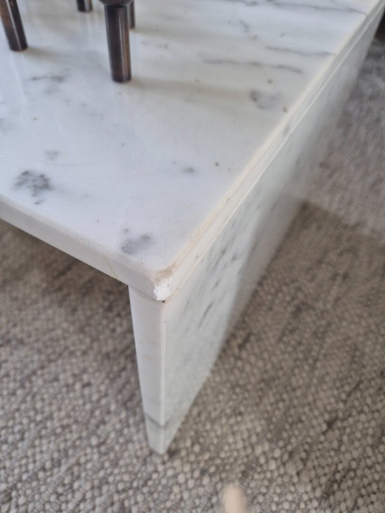 Image 1 of 2x vintage Carrara marble coffee tables