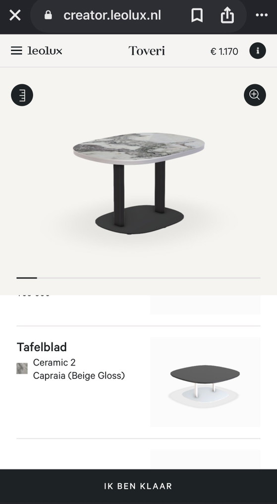 Image 1 of Ensemble de table basse Leolux Toveri (2)