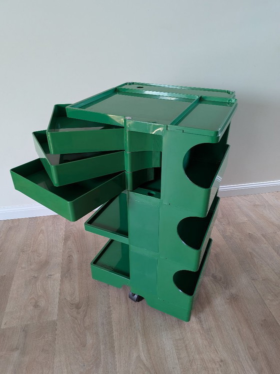 Image 1 of Chariot Boby vert vintage conçu par Joe Colombo pour Bieffeplast, années 1970