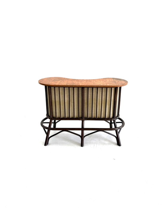 Mobile bar vintage in manou e rattan, Danimarca anni '60 – Sgabelli da bar, Copper (photo 8 of 14)