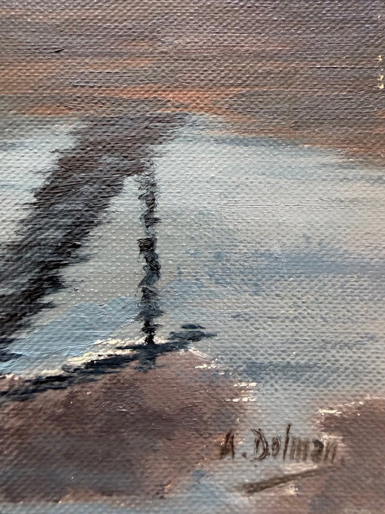 Image 1 of Dolman.A – Moonlit Night, Painting, Netherlands