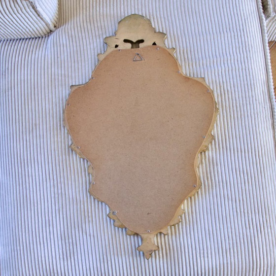 Image 1 of Antieke barokspiegel met vergulde randen (bladgoud)