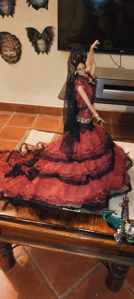 Paire de danseuses de flamenco, 48 cm, vintage espagnoles, Marin Chiclana – Objets déco, Plastic, Textile (photo 6 of 15)
