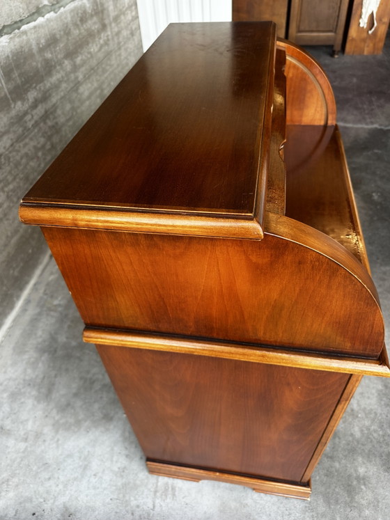 Roltafel van kersenhout – Klein opbergbureau, tweede helft van de 20e eeuw – Fabrication artisanale, Wood (photo 12 of 14)
