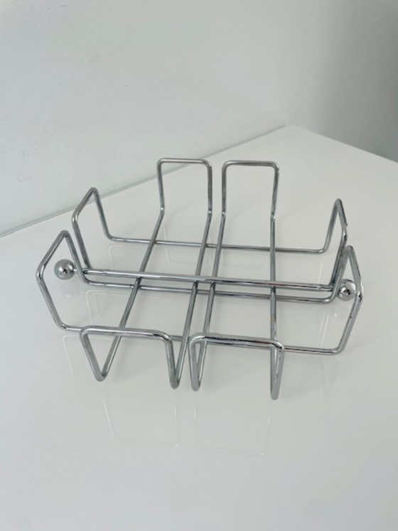 Image 1 of Retro chrome napkin holder with weight