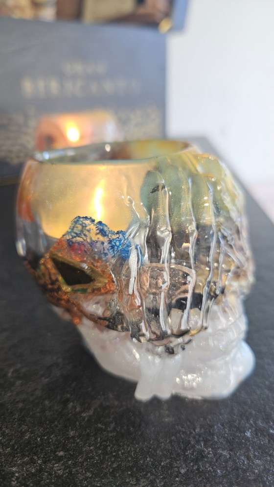 Image 1 of Artequi "Memento Mori" Teschio – Arte fusa a mano e portacandele