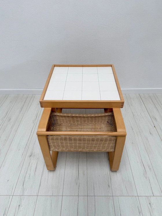 Vintage Alvar Aalto Model 900 Tea Serving Trolley for Artek Finland, Bar carts, Wood, Beige (photo 3 of 9)