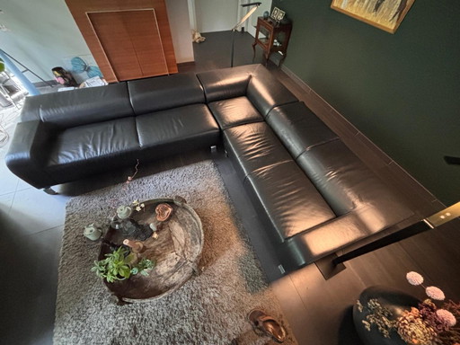 Leonie B-Flat Ecksofa, schwarzes Leder – Leolux, hoekbanken, Leather