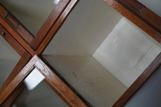 Image 1 of Antique large Dutch oak haberdashery cabinet with hinged doors, 1920s/30s