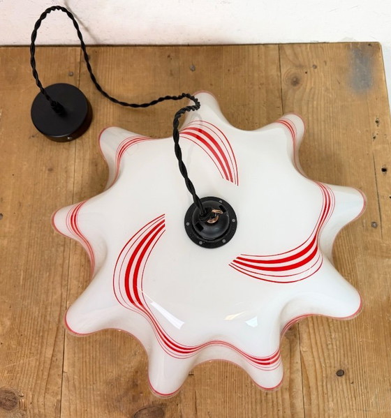 Image 1 of Vintage Glass Ceiling Light, 1970s