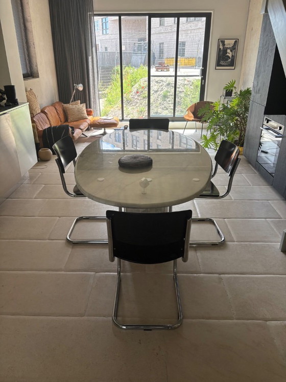 Image 1 of Carrara Marmer eettafel ovaal 180 cm lang