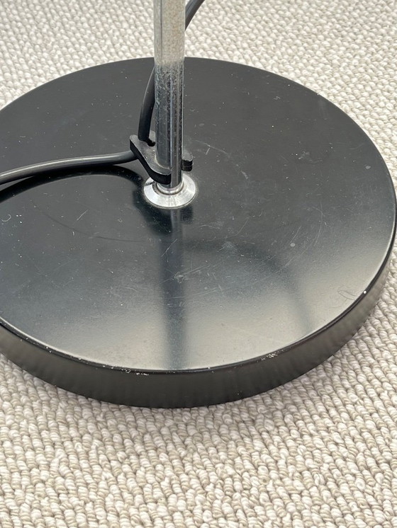 Image 1 of Seltene Dijkstra-Tischleuchte mit Augapfelmotiv | Weltraumzeitalter der 1970er Jahre | Metall & Mokka