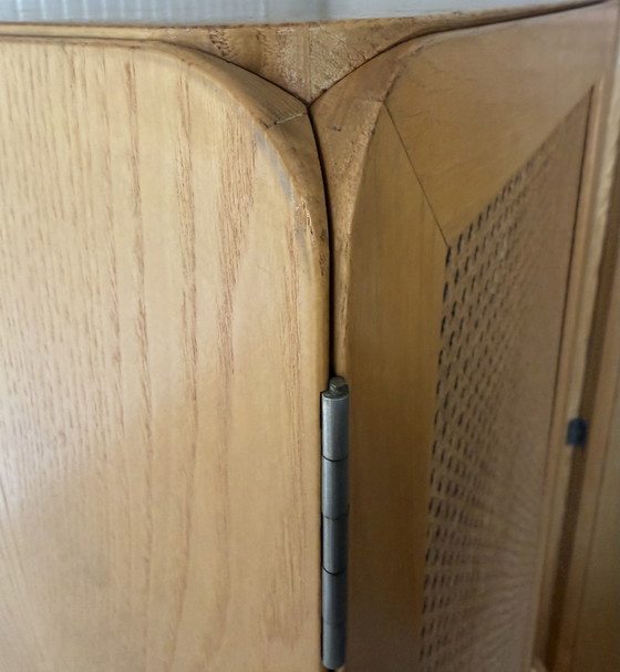 Armoire Vintage Derk Jan De Vries – Années 1960/70 – Bois Et Cannage – Wood (photo 8 of 14)