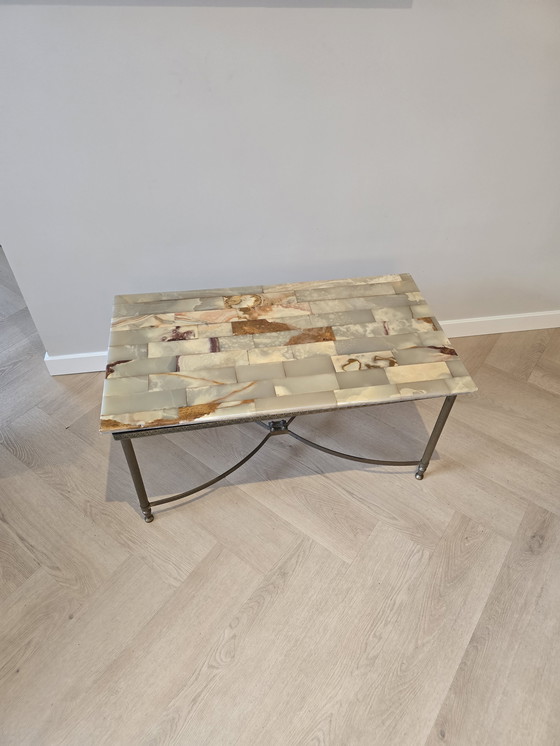 Image 1 of Vintage onyx bijzettafel 