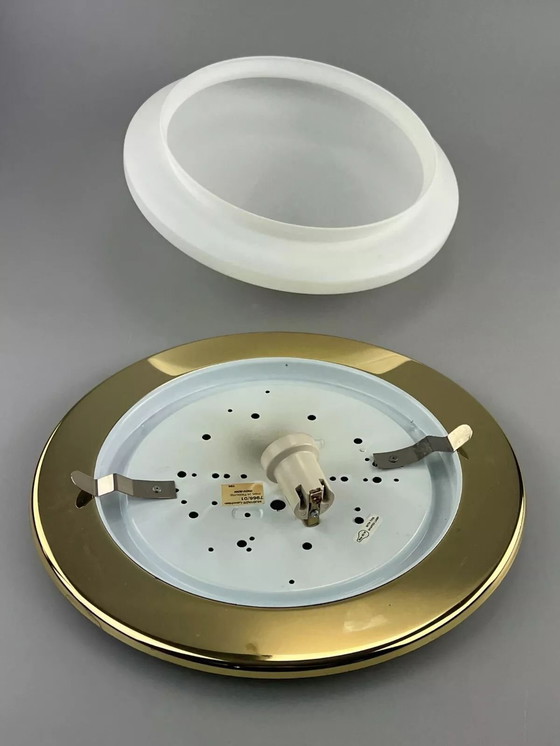 Image 1 of 60s 70s Hustadt lights Plafoniere ceiling lamp glass space age design