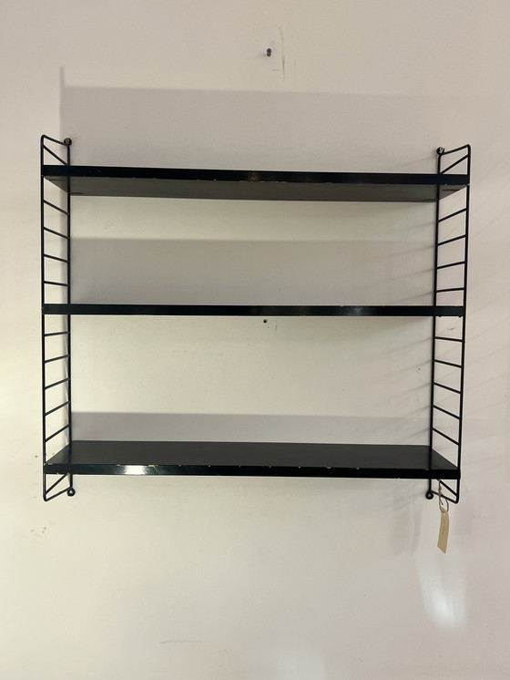 Image 1 of Étagère murale vintage/étagère à livres, métal et bois, Pays-Bas, années 1950