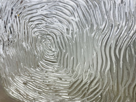 Image 1 of Vierkante helder glazen inbouwlamp voor lage plafonds of wand, 1990