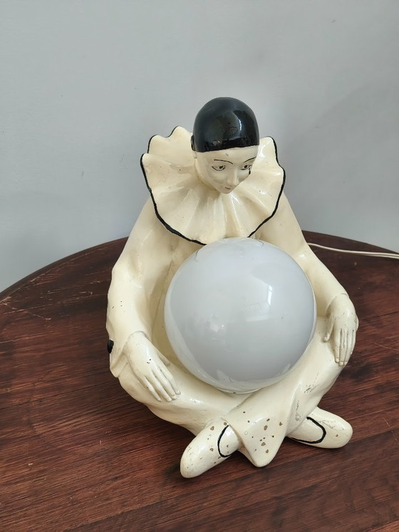 Lampada da Tavolo Pierrot Comedia Dell Arte Anni '70 – Lampade da tavolo, Vetro (photo 3 of 8)