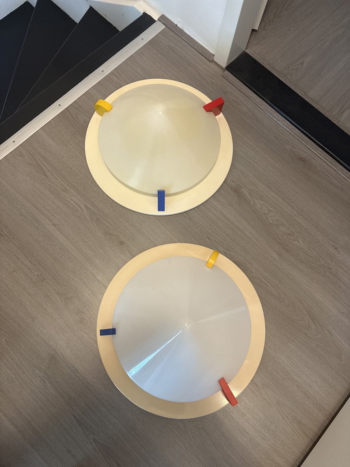 2x plafond lamp vintage IKEA - Memphis Milano