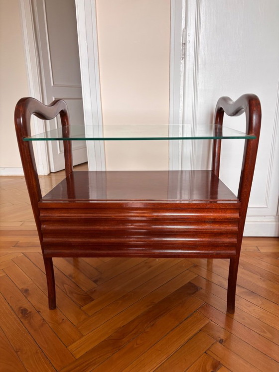 2 Nachttische, 1950er Jahre, italienisches Design – Glass, Wood (photo 10 of 10)