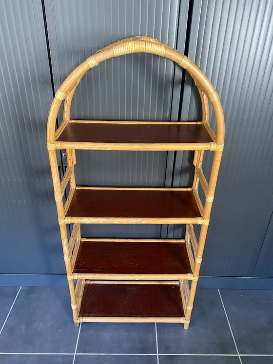 Etagère Bibliothèque En Rotin Vintage Années 70 – Rattan (photo 4 of 20)