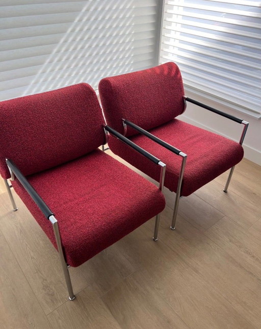 2x Gazette Leolux – fauteuils, Textile, Metal
