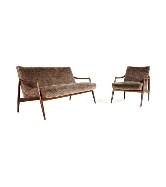 Image 1 of Vintage 3-seater sofa & armchair, Harmut Lohmeyer, Wilkhahn '60