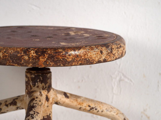 Vintage ronde kruk (ca. 1950) #3 – Krukjes, Iron, Industrieel (photo 23 of 36)