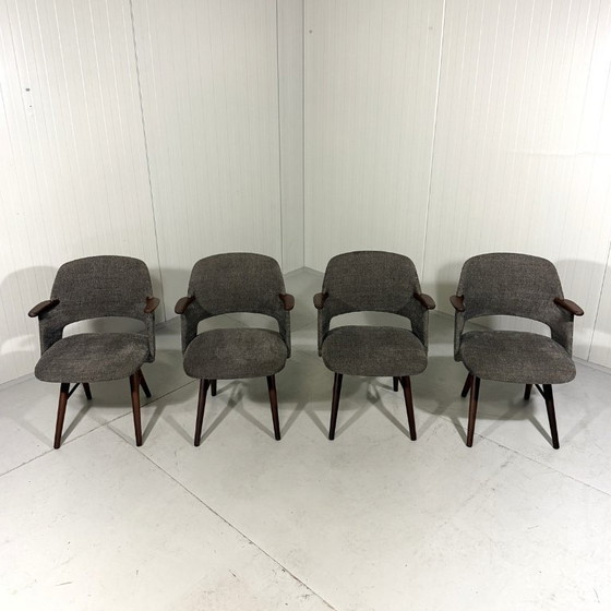 Image 1 of 4 X sillas de comedor Cees Braakman FT30 Pastoe, Países Bajos 1950