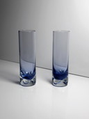 6 Bicchieri da bibita Murano Glas Vintage Viola Lilla Ammaccature Bubble Brutalist Anni '60 '70 Arti Vetro Cristallo Italia High