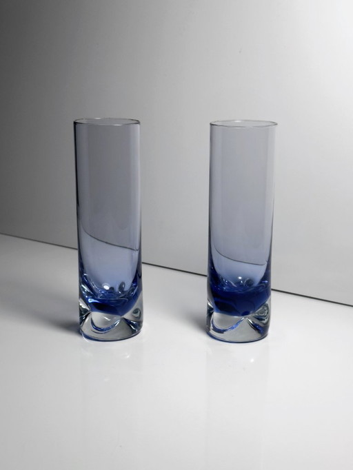 6 Vintage Murano Glas Trinkgläser Violett Lila Dellen Bubble Brutalist 60er 70er Arti Vetro Kristall Italien Highball Longdrink 