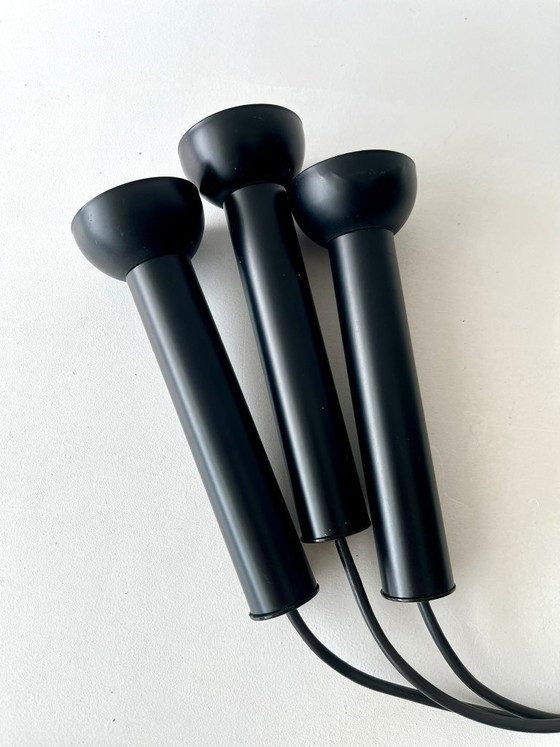 Image 1 of 3x Lyfa Lamp Spot Ceiling Light Denmark black metal Danish design postmodern vintage 70s 80s