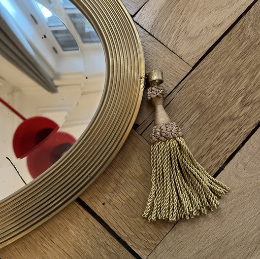 Oval Art Deco Beveled Mirror – 1930s/40s