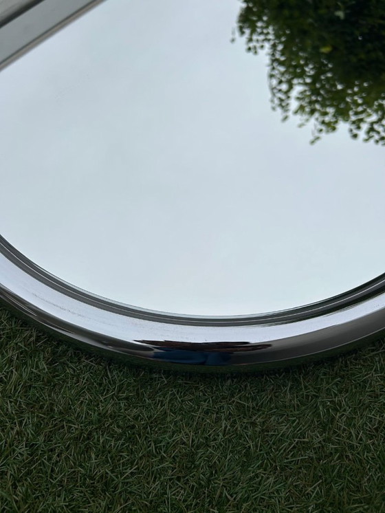 Image 1 of Miroir vintage à cadre tubulaire chromé