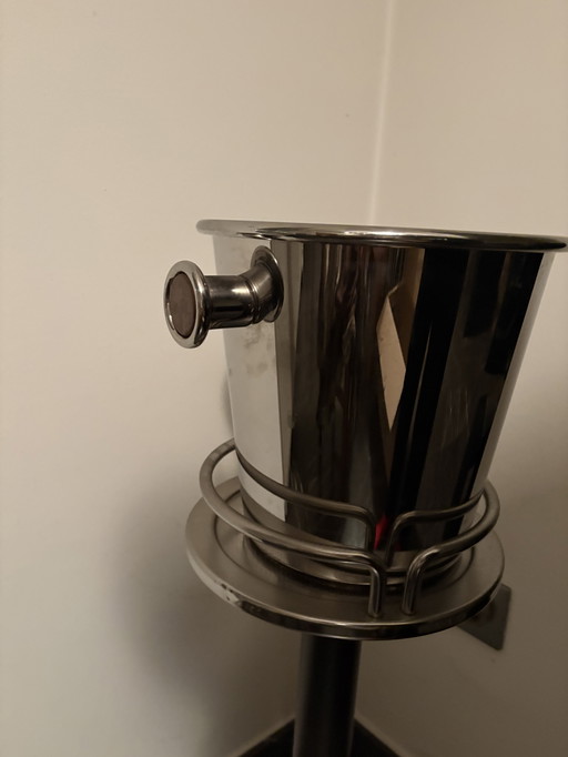 Alessi Champagne & Sparkling Wine Cooler with Stand - Italian Design Classic in Stainless Steel