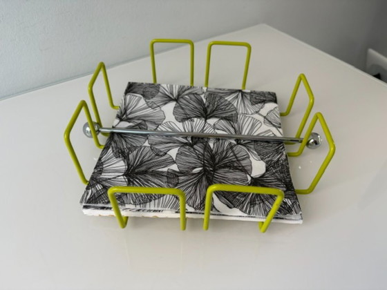 Porte-serviettes Design Rétro Vert Citron Acier Fil – Accessoires de table (photo 13 of 20)