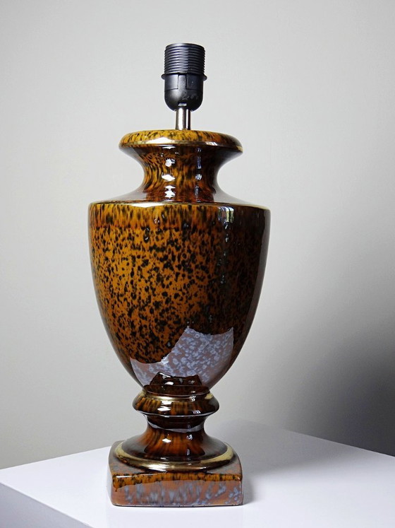 Image 1 of Vintage Italian pyrite ceramic lamp, 1970s-1980s Hollywood Regency