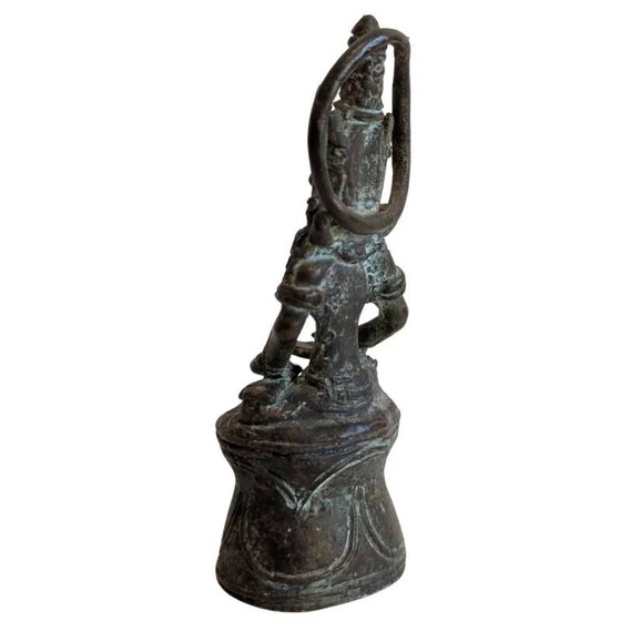 Khmer Lokeshvara Reisbeeld – Antiek Brons, Beschermende Bodhisattva kavel 146 – Beeldhouwkunst, Bronze (photo 5 of 7)