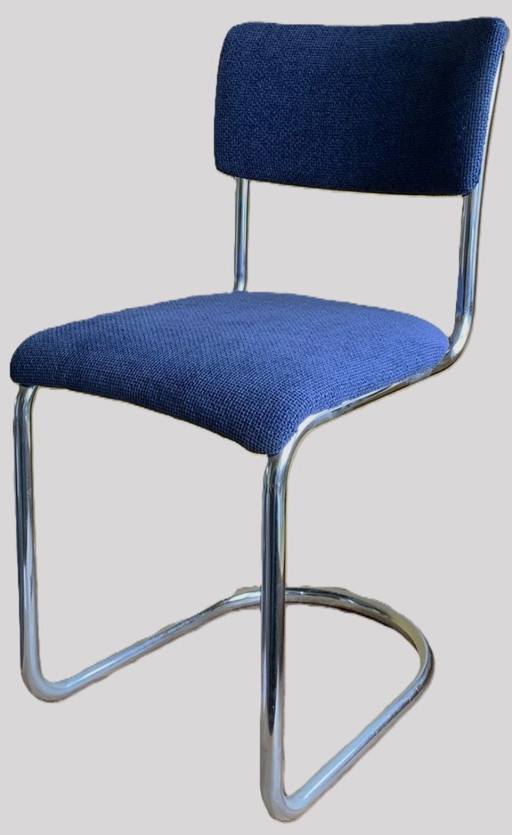 Sedia in tubolare d'acciaio attr. W.H.Gispen