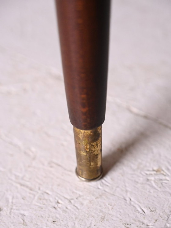 Image 1 of Mesa de centro escandinava de los años 60 con estante de paja de Viena