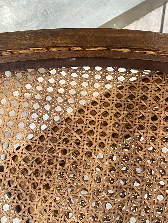 Image 1 of Coppia N2 di sedie antiche in canna e legno del 1900