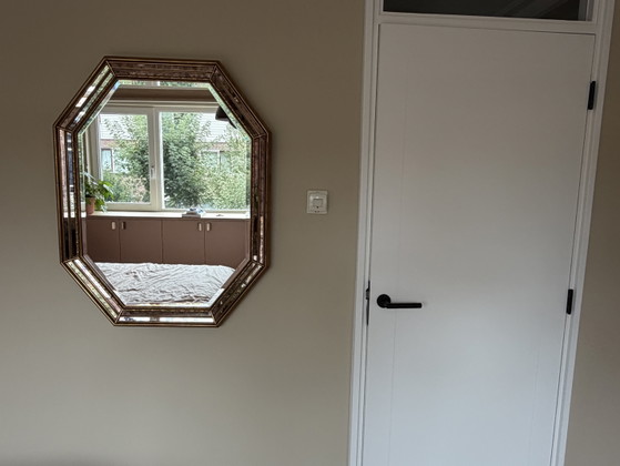 Magnifique miroir vintage Deknudt – Octogonal – Style Hollywood Regency (92 x 72 cm) – Glass (photo 4 of 13)
