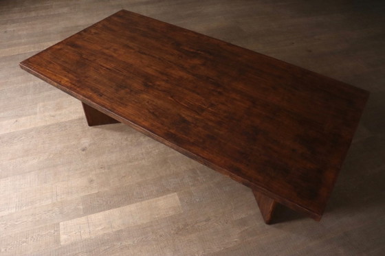 Pierre Jeanneret Large Library Table PJ-TAT-08-A, Chandigarh, 1955 – Dining tables, Wood, Vintage (photo 2 of 20)