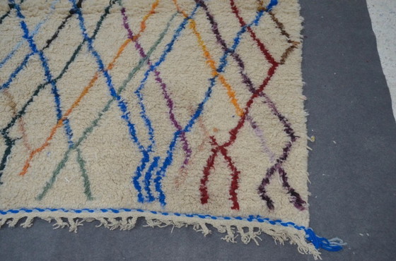 Image 1 of Luxury Beni Mrirt Rug – Multicolor Diamond Pattern Thick Wool Handwoven (269 × 132 cm)