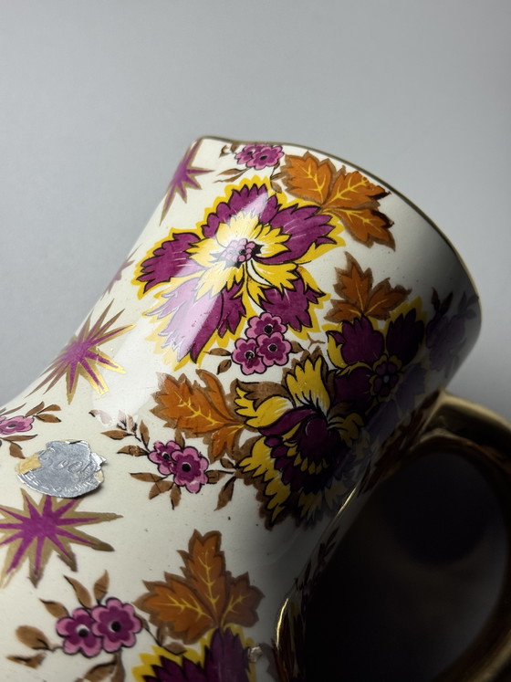 Image 1 of Boch Frères La Louvière Keralux Faience Pitcher by Raymond Chevalier, Belgian Art Deco, 1930s