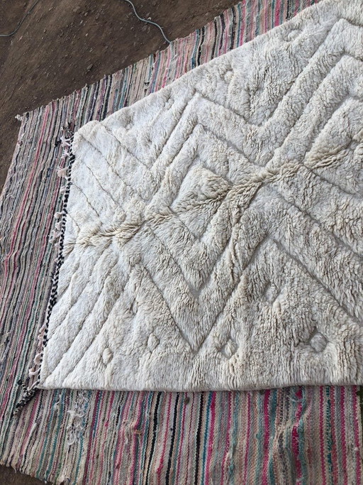 Alfombra de lana pura hecha a mano, artesanía tradicional, tamaño 150/350 cm.