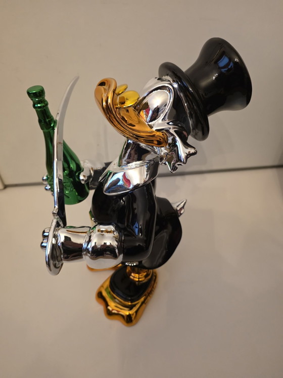 Van Apple Art, Pop the Champagne, Limitato (10/25), Con COA & Scatola, Sculture, Cromo, Plastica, Nero (foto 7 di 9)