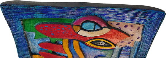 Image 1 of Clemens Briels - Rare wall plaque: "Yellow Beard of Vegas" - Signed & Certificate!