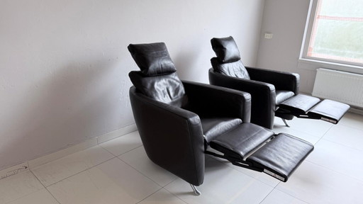 2 x FSM Sesam fauteuils – Leather, Metal (photo 2 of 11)